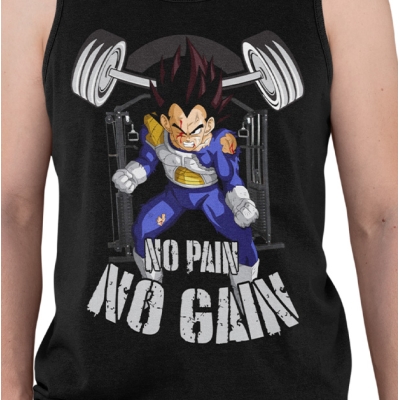 TANK TOP NO PAIN NO GAIN VEGETA